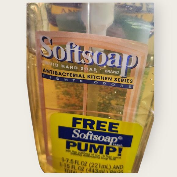 Soft soap Kitchen Series W/ Lemon Juice Antibacterial Hand Soap bundle VTG 90s - Picture 3 of 5